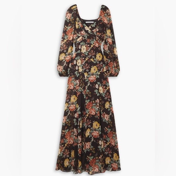 Veronica Beard Dresses & Skirts - VERONICA BEARD Avani floral printed silk long sleeve maxi dress in size 0